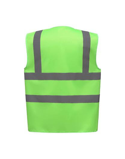 YOKO Enhanced Visibility Waistcoat HVW100EV - Lime - Customisable Hi-Vis Vest