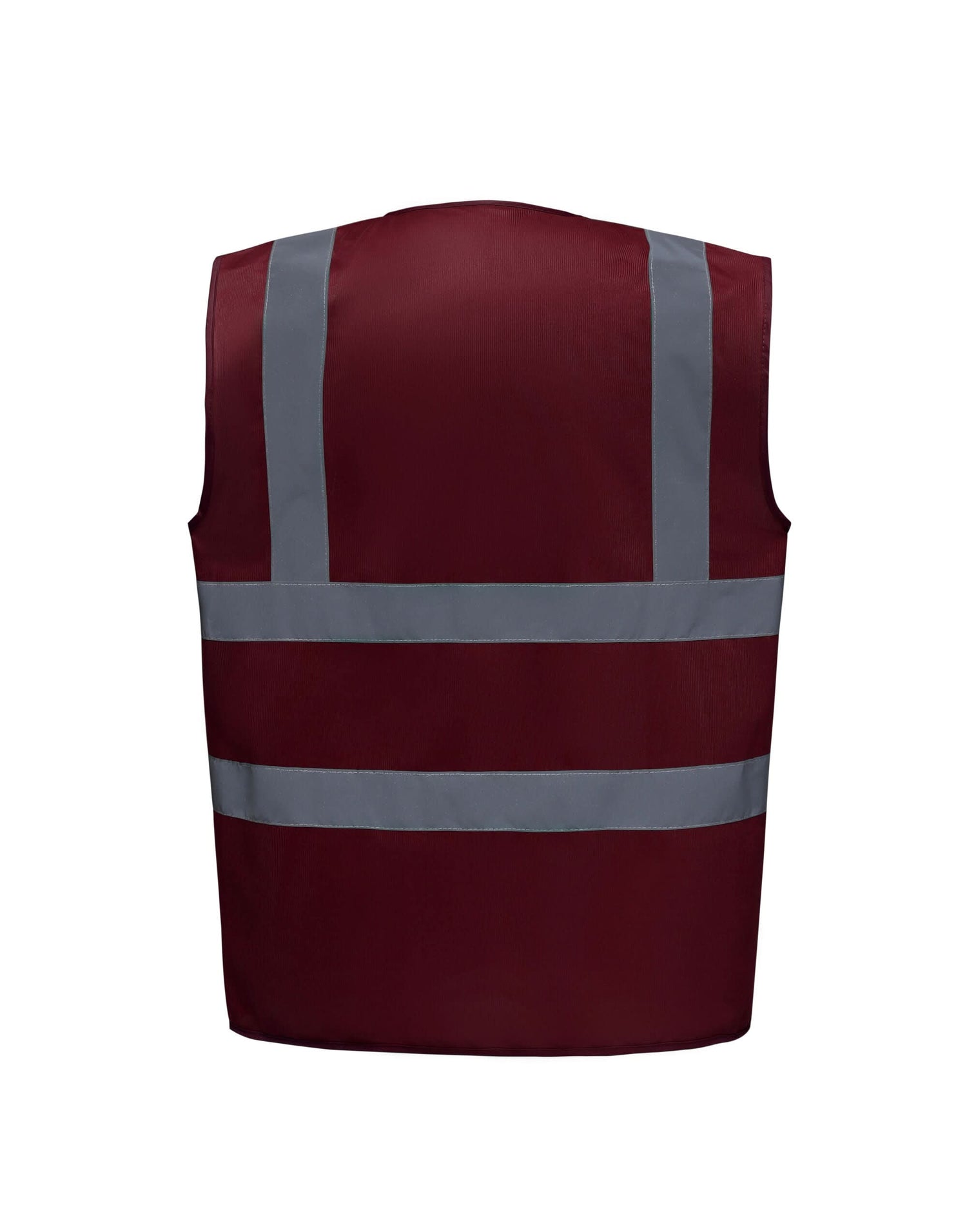 YOKO Enhanced Visibility Waistcoat HVW100EV - Maroon - Customisable Hi-Vis Vest