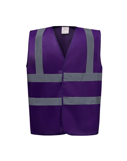 Yoko Enhanced Vis Waistcoat hvw100ev - Purple - Customisable HV Vest