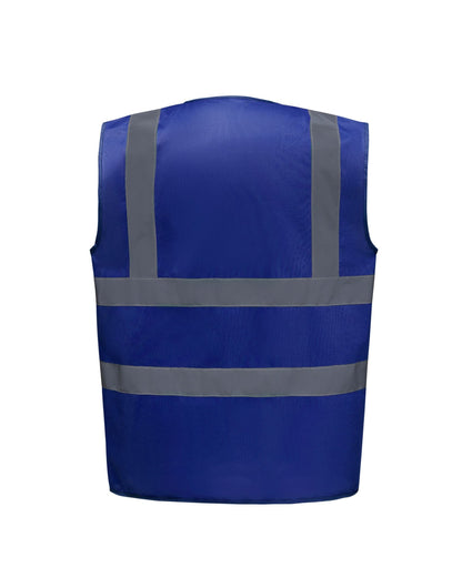 YOKO Enhanced Visibility Waistcoat HVW100EV - Royal Blue - Customisable Hi-Vis Vest