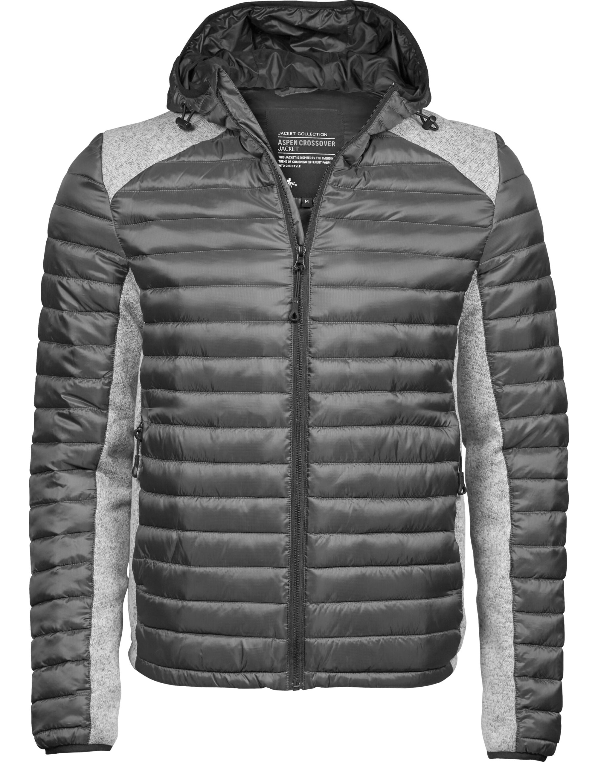 Tee Jays Mens Hooded Outdoor Crossover TJ9610 - Space Grey Grey Melange - Customisable Jacket
