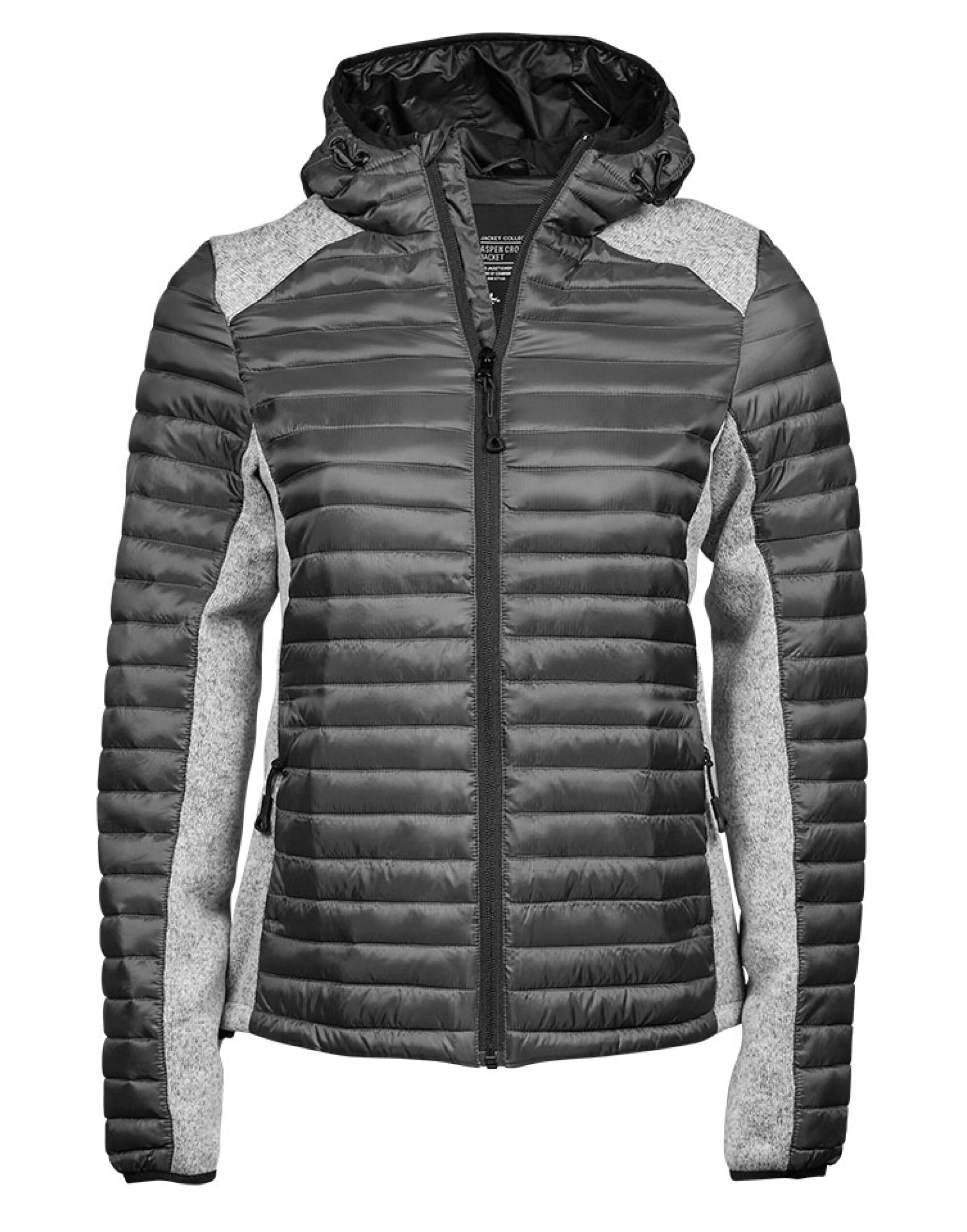 Tee Jays Ladies Aspen Crossover Jacket TJ9611 - Space Grey Grey Melange - Customisable Jackets