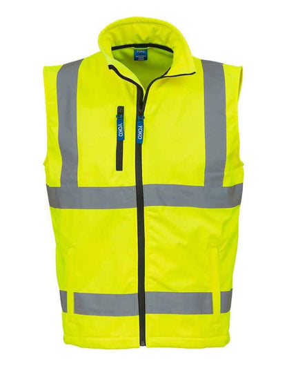 Yoko HV Softshell Bodywarmer hv006 - Hi-Vis Yellow - Customisable Gilets &amp; Body Warmers