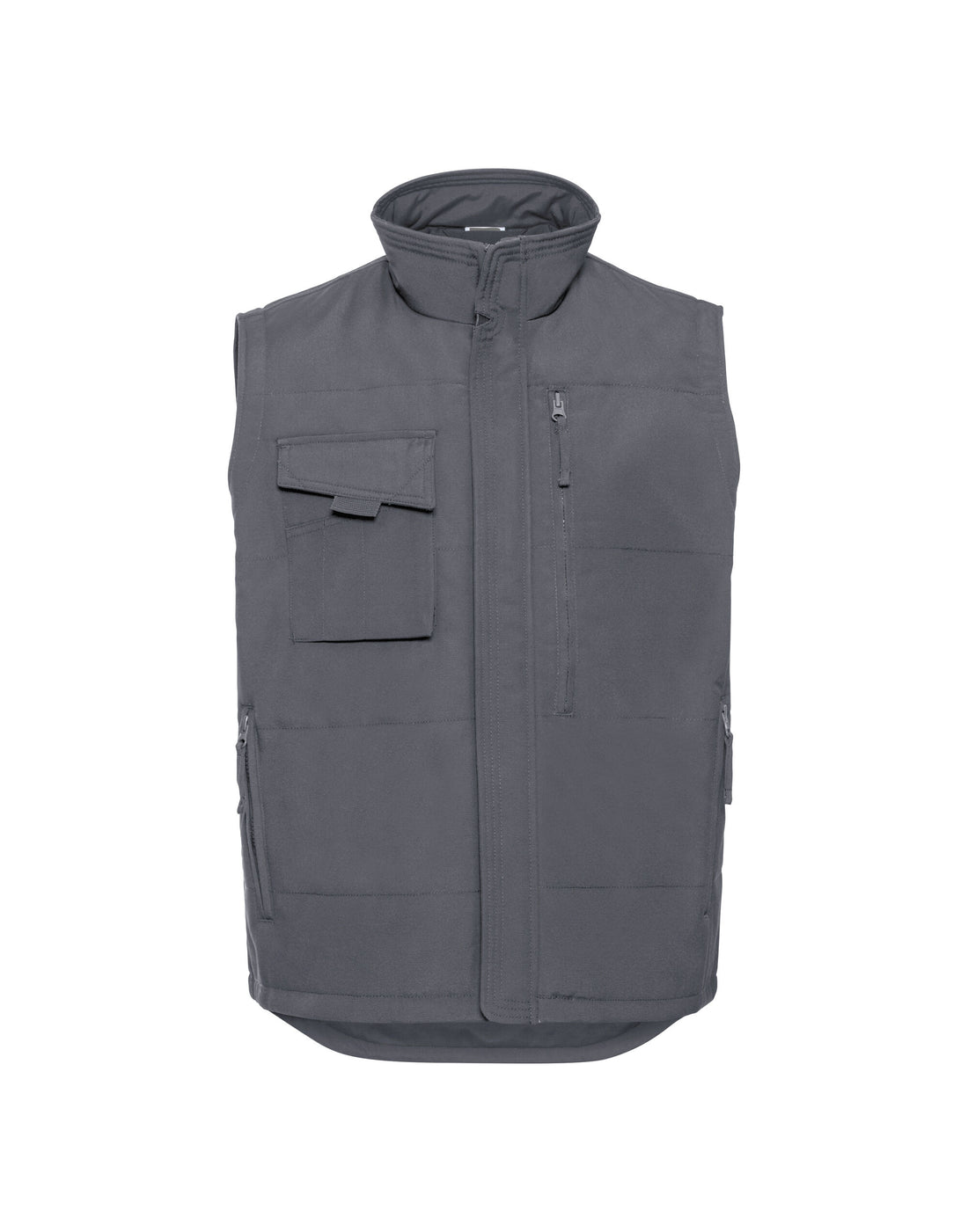 Russell Collection Russell Heavy Duty Workwear Gilet 014m - Convoy Grey - Customisable Gilets &amp; Body Warmers