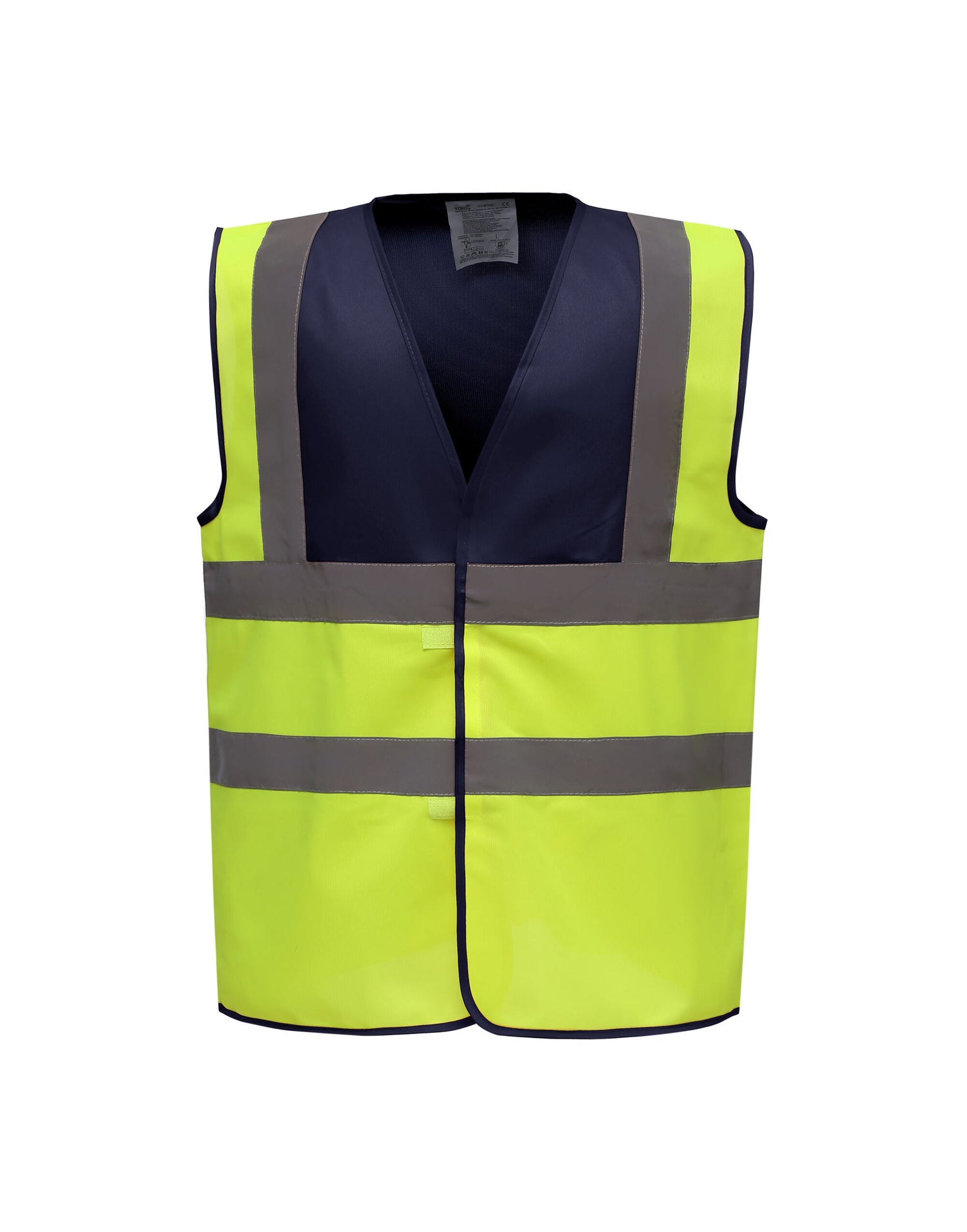 Yoko Two Tone Class 1 Waistcoat hvw100tt - Navy Hi-Vis Yellow - Customisable Hi-Vis Vest