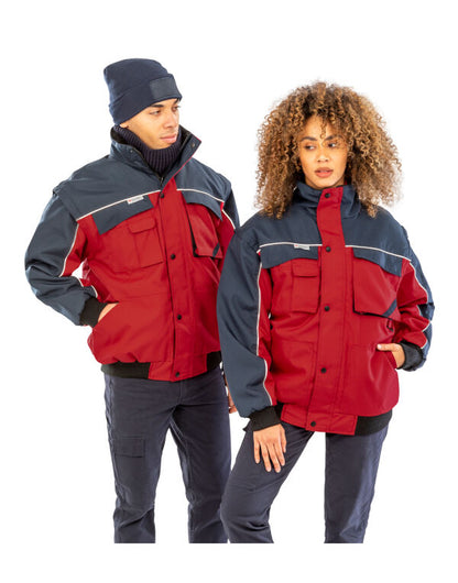 Result Workguard Zip Sleeve Pilot Jacket R71X - - Customisable Jacket