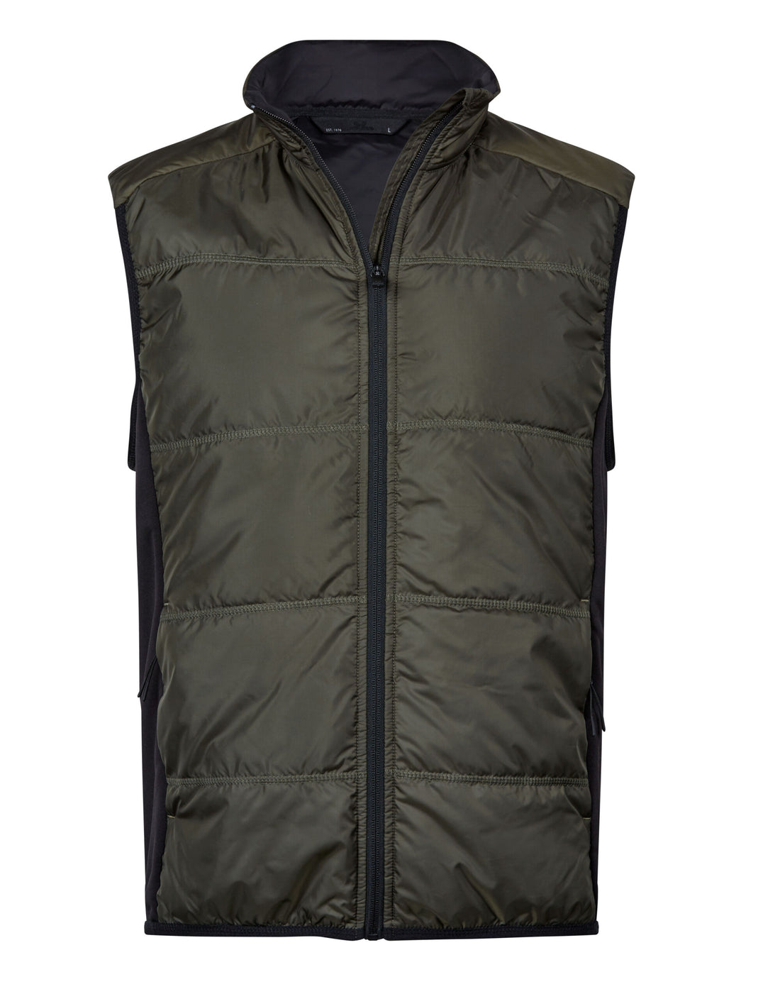 Tee Jays Hybrid-Stretch Bodywarmer TJ9114 - Deep Green Black - Customisable Bodywarmer