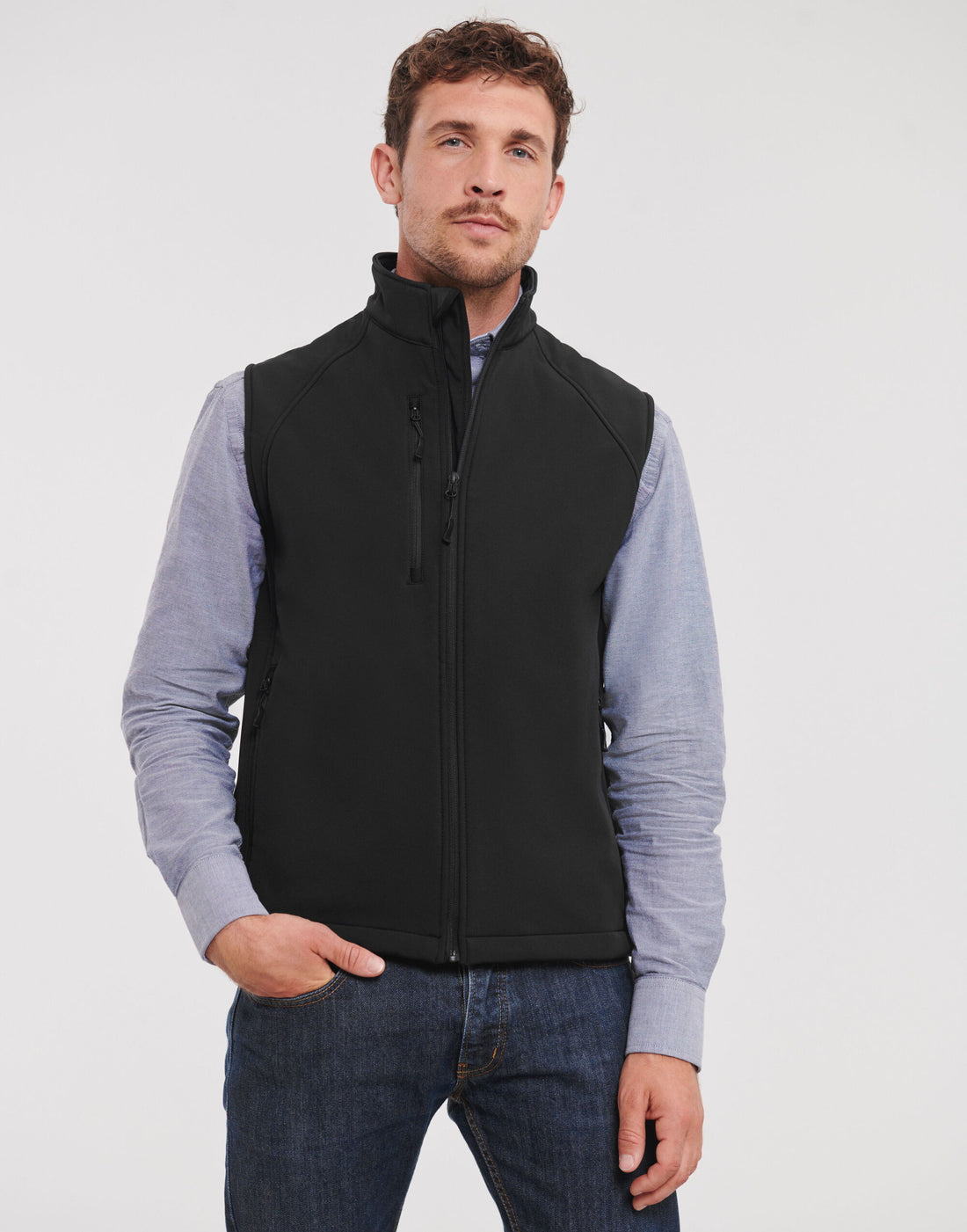 Russell Collection Russell Mens Softshell Gilet r141m - Black - Customisable Gilets &amp; Body Warmers