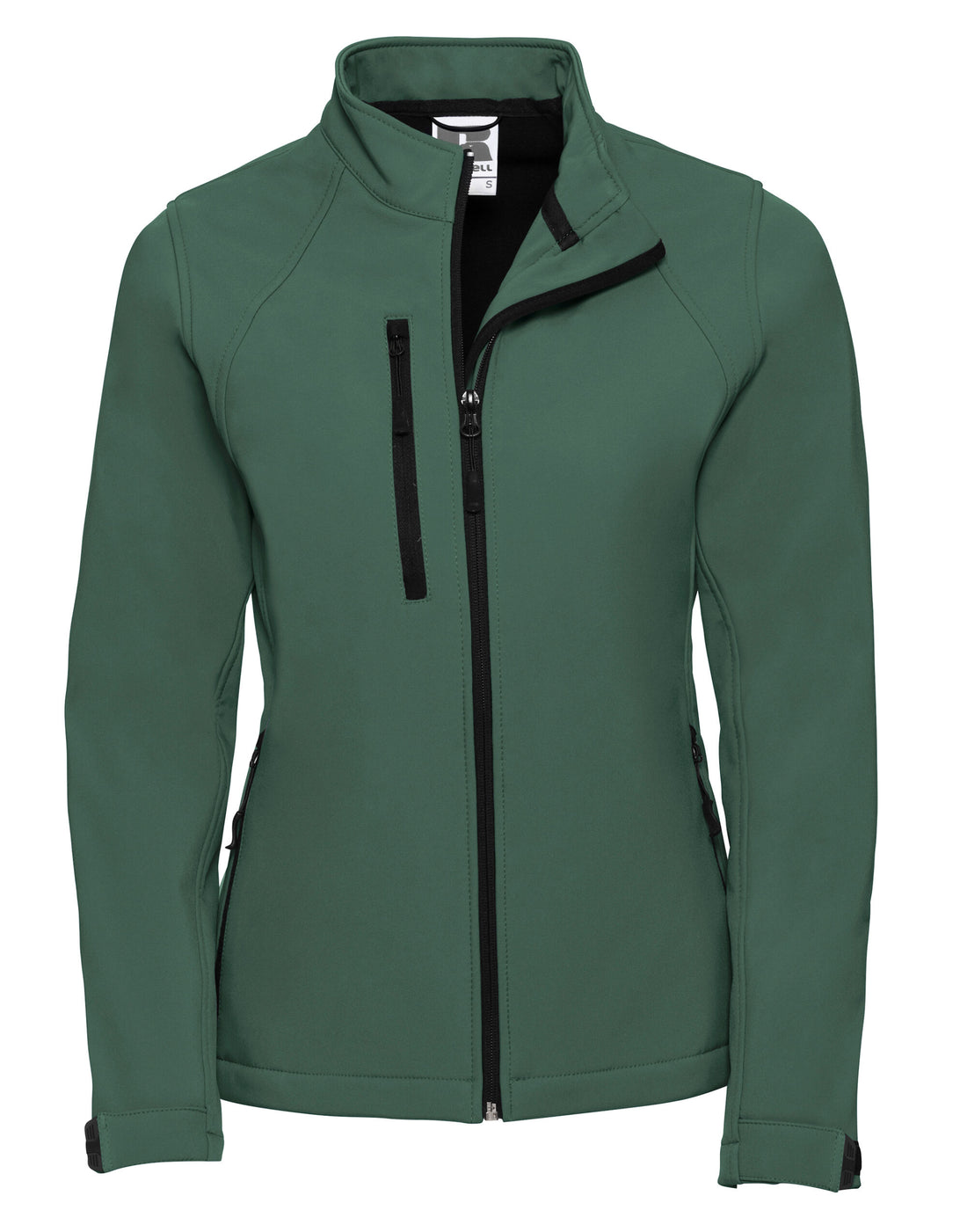 Russell Collection Russell Ladies Softshell Jacket 140F - Bottle Green - Customisable Softshell Jacket