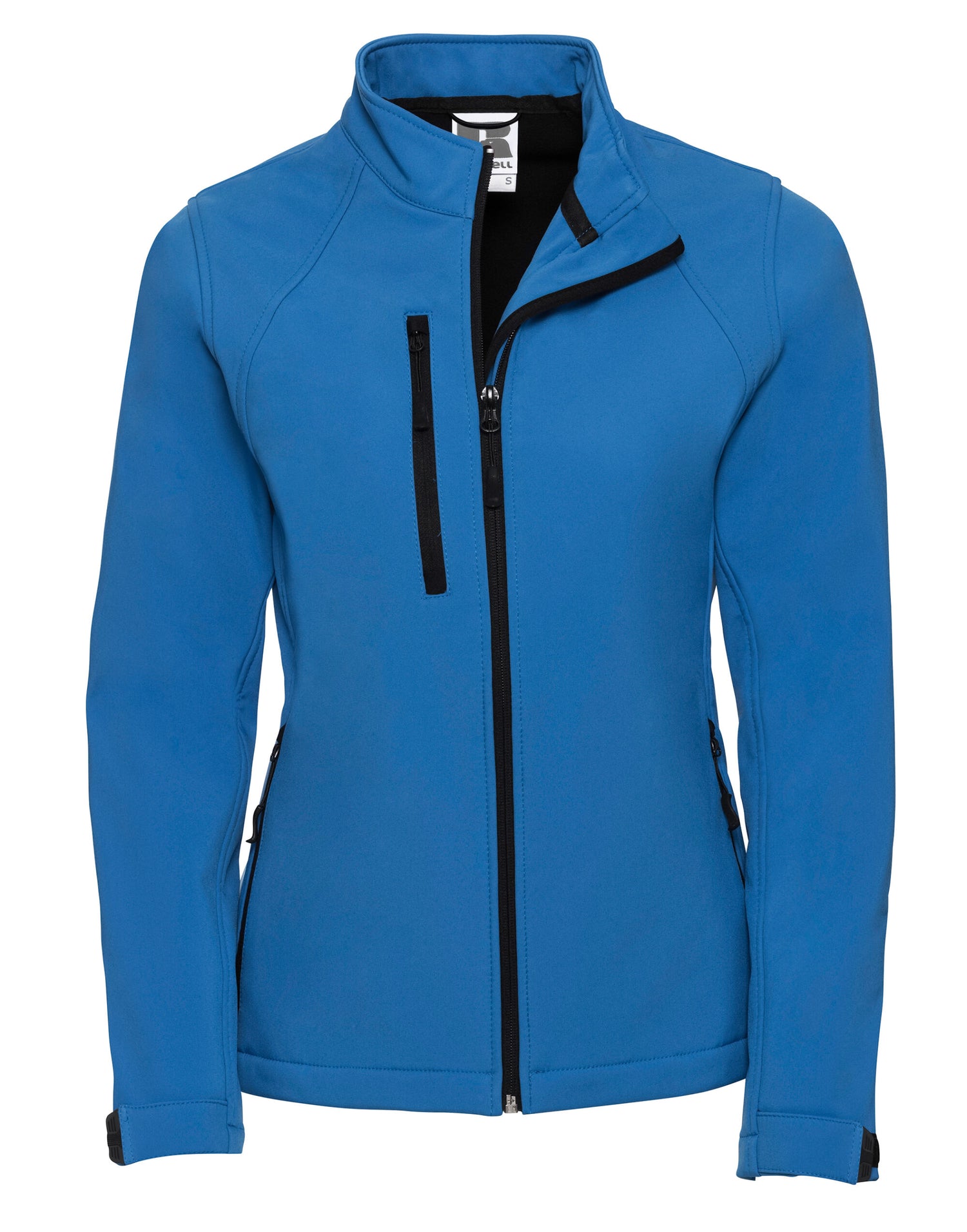 Russell Collection Russell Ladies Softshell Jacket 140F - Azure Blue - Customisable Softshell Jacket