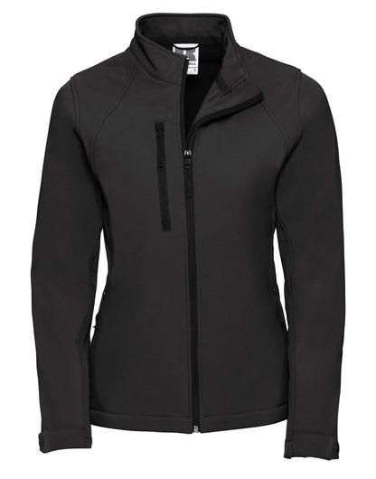 Russell Collection Russell Ladies Softshell Jacket 140F - Black - Customisable Softshell Jacket