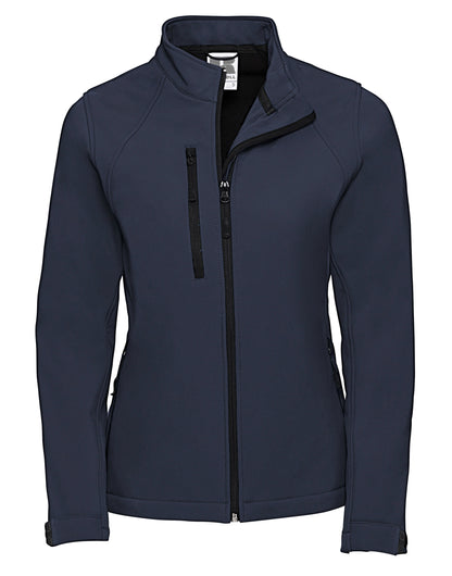 Russell Collection Russell Ladies Softshell Jacket 140F - French Navy - Customisable Softshell Jacket