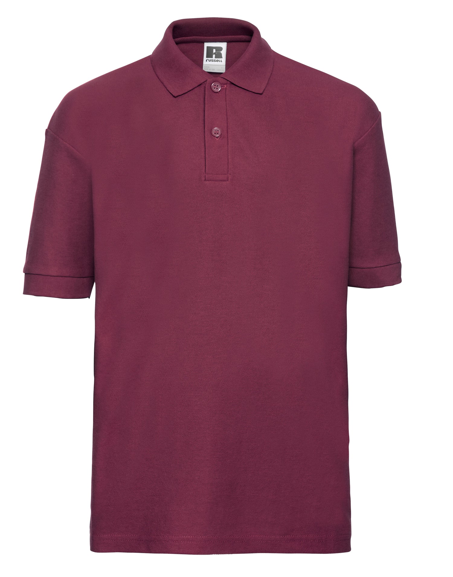 Russell Collection Russell Kids Classic Polo 539B - Burgundy - Customisable Polos