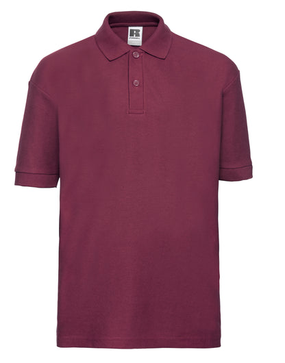 Russell Collection Russell Kids Classic Polo 539B - Burgundy - Customisable Polos
