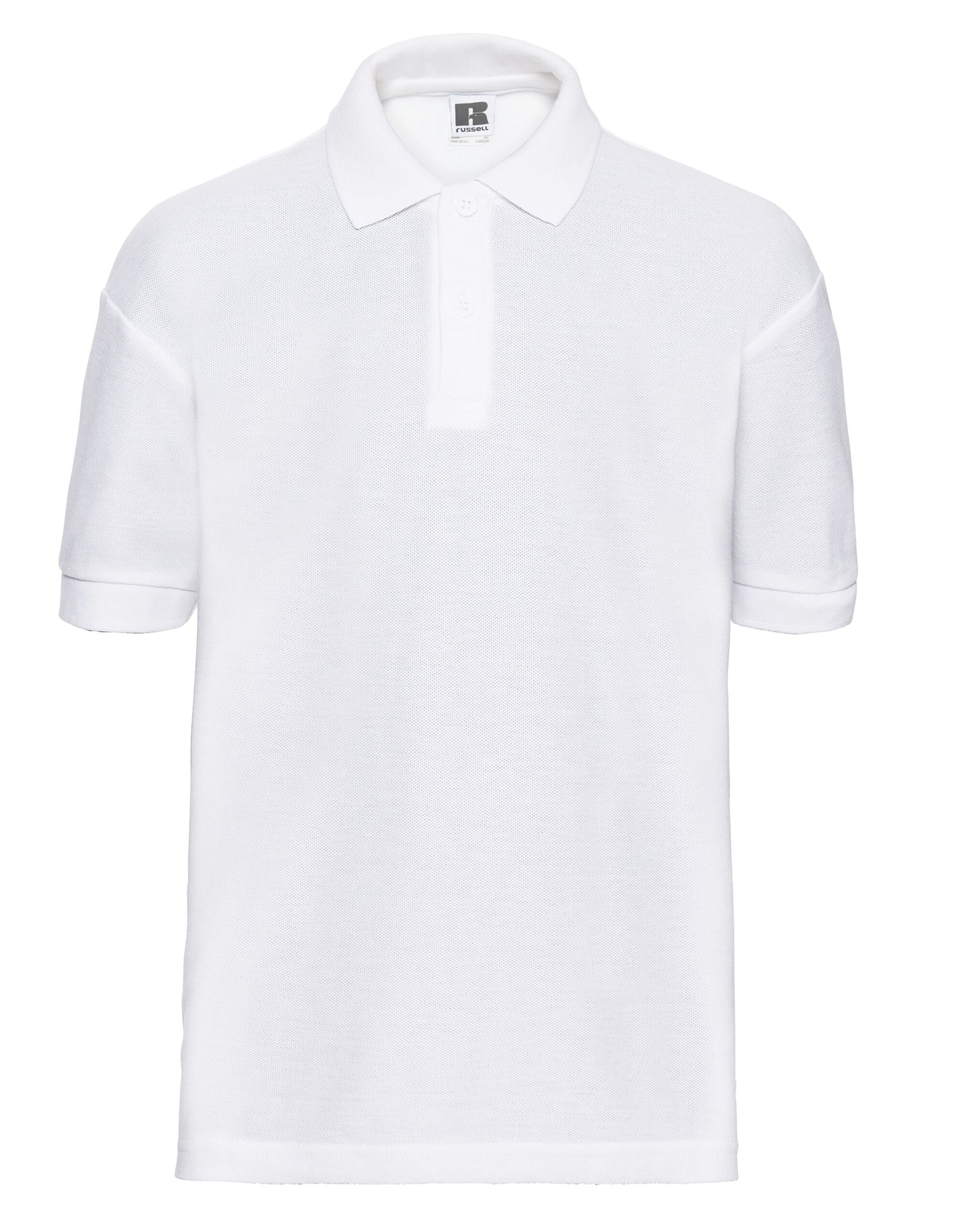 Russell Collection Russell Kids Classic Polo 539B - White - Customisable Polos