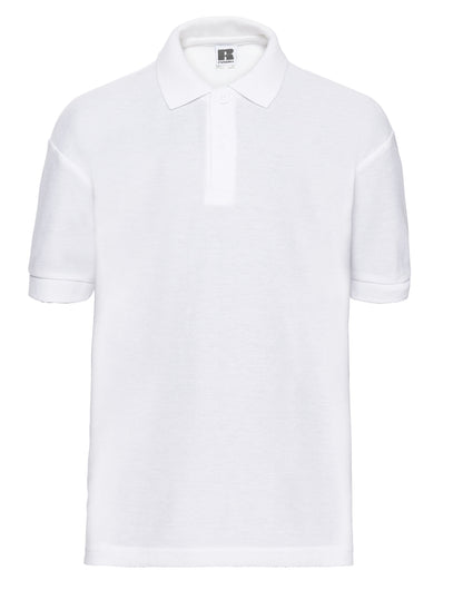 Russell Collection Russell Kids Classic Polo 539B - White - Customisable Polos