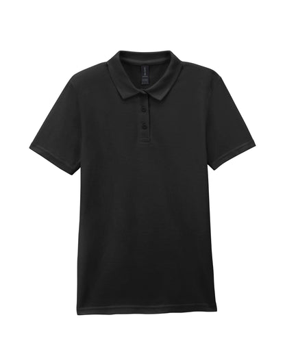 Gildan Sstyle Ladies Double Pique Polo 64800L - Black - Customisable Polos