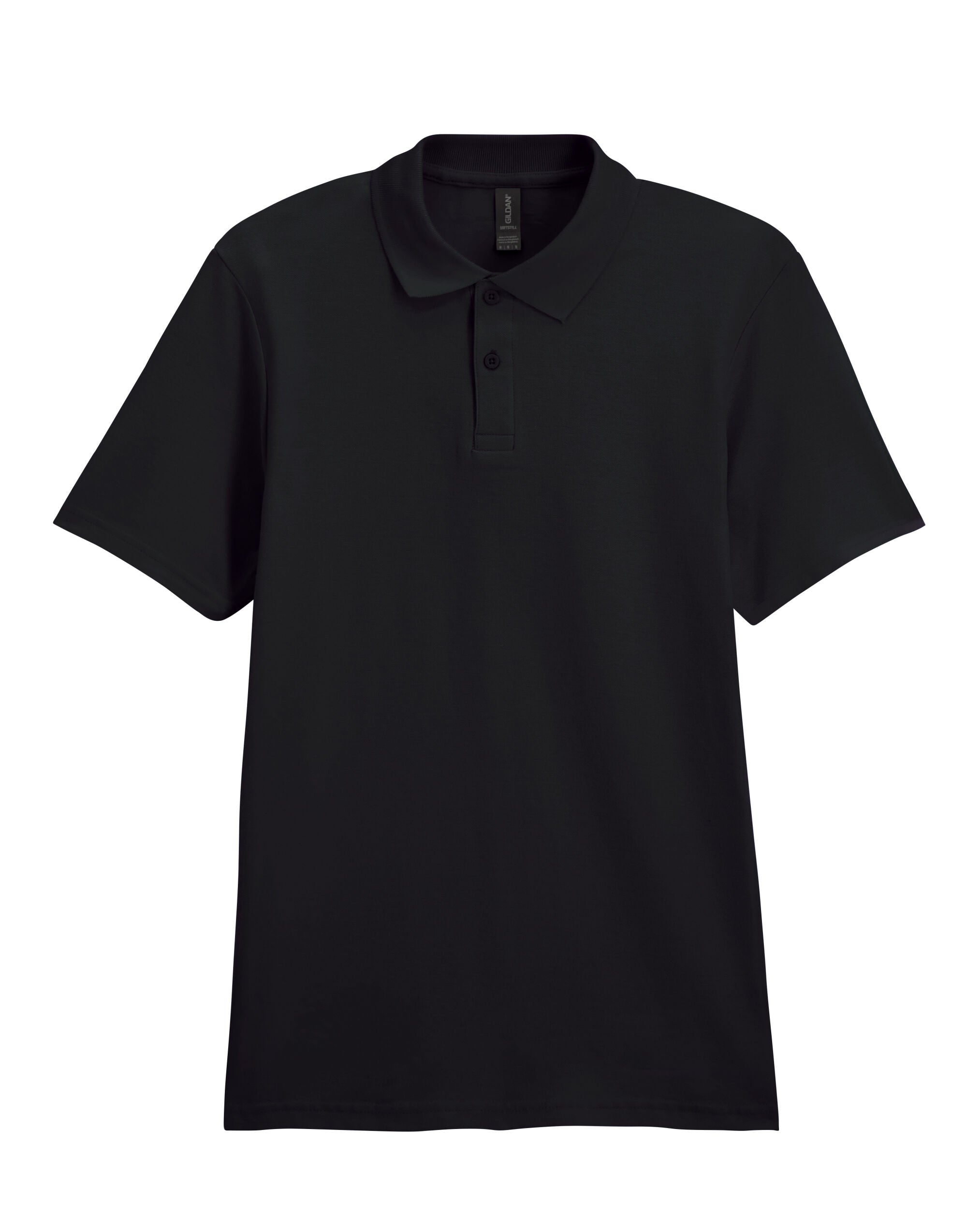 Gildan Softstyle Adult Double Pique Polo 64800 - Black - Customisable Polos