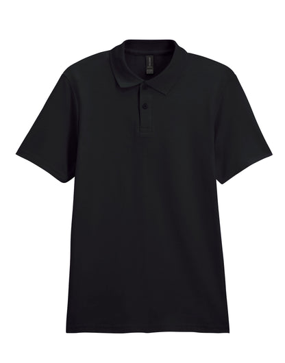 Gildan Softstyle Adult Double Pique Polo 64800 - Black - Customisable Polos