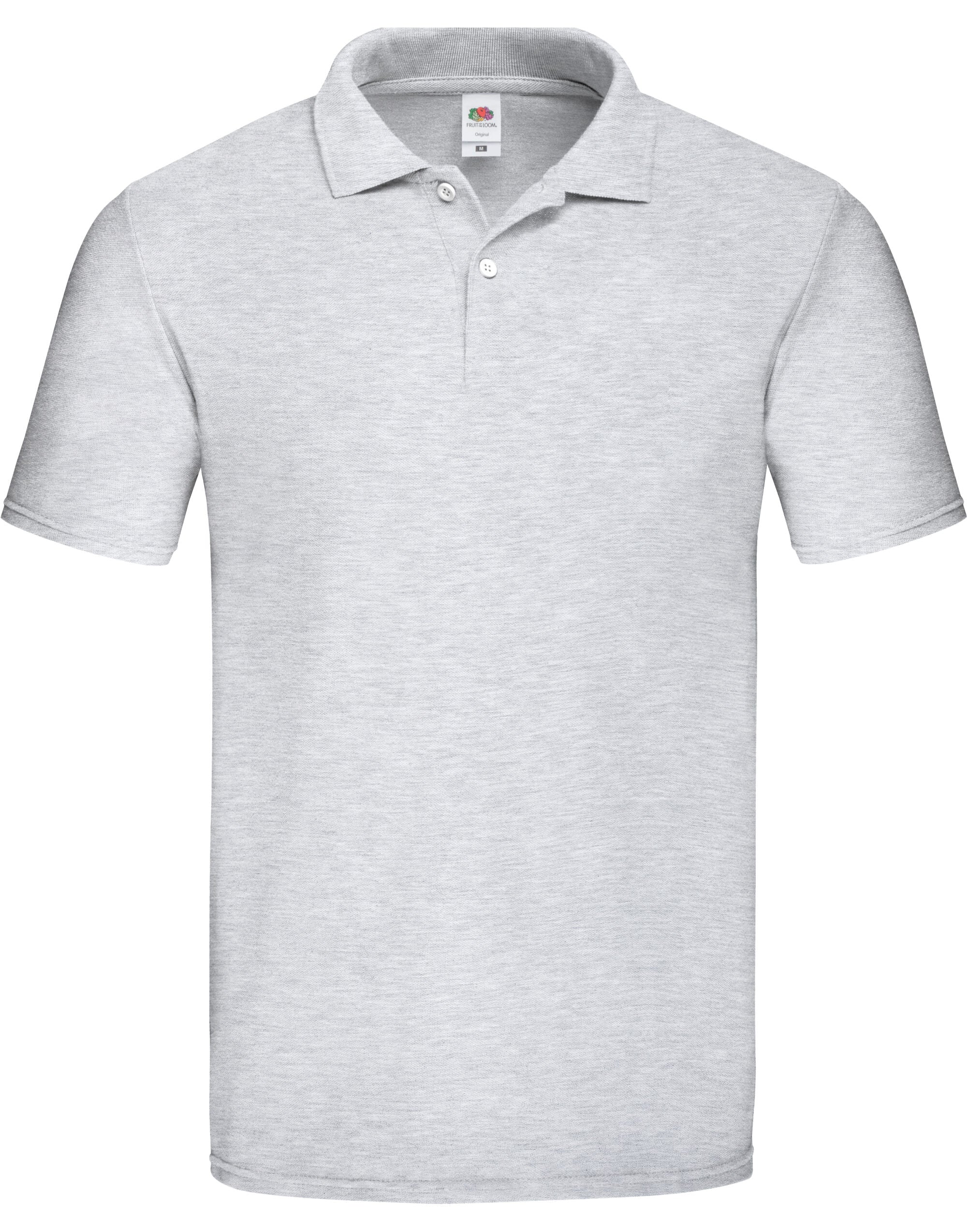Fruit of the Loom Original Polo 63050 - Heather Grey - Customisable Polos