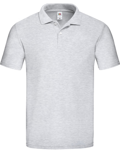 Fruit of the Loom Original Polo 63050 - Heather Grey - Customisable Polos