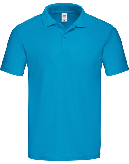 Fruit of the Loom Original Polo 63050 - Azure Blue - Customisable Polos