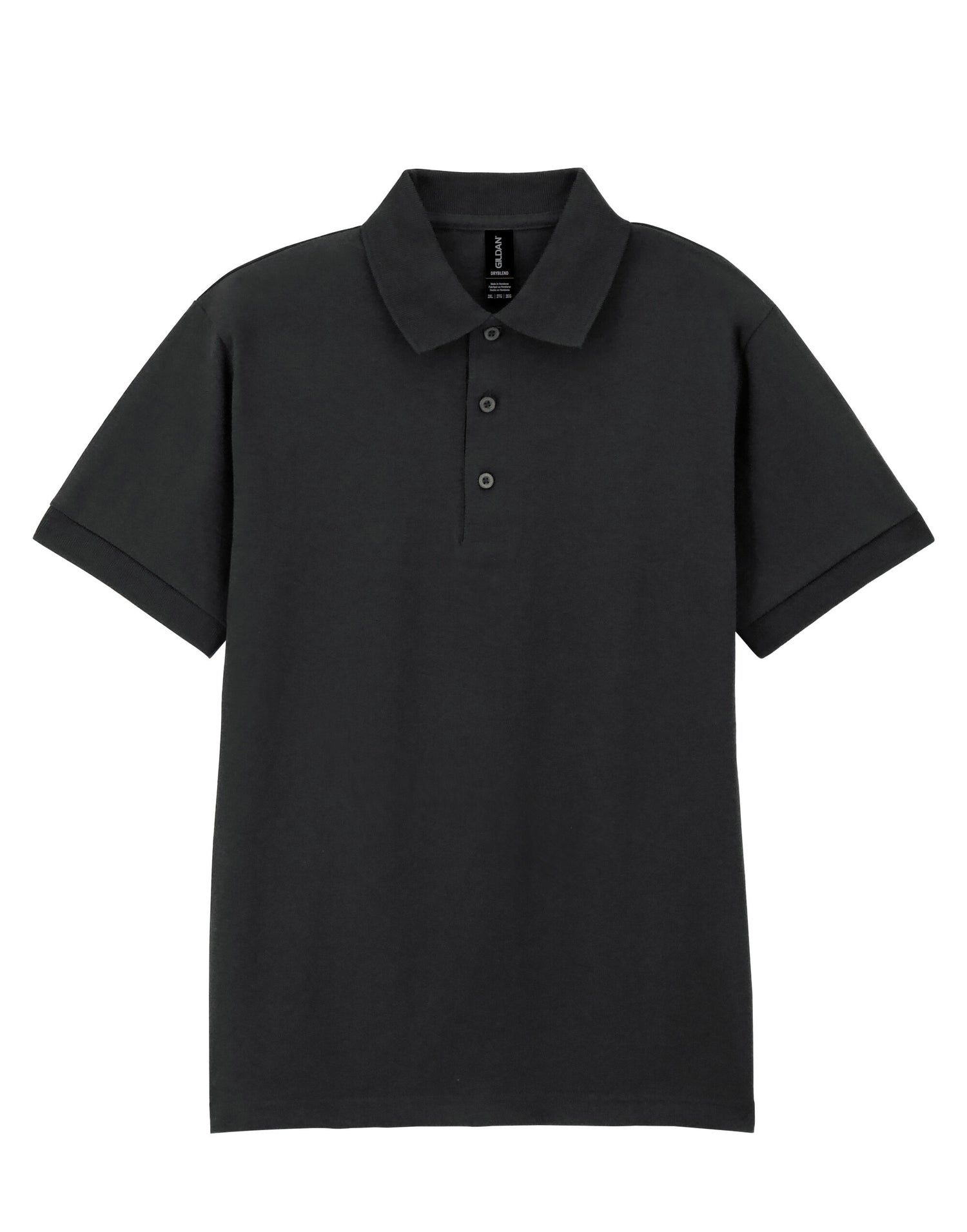 Gildan Adult Jersey Polo DryBlend - Black - Customisable Polos
