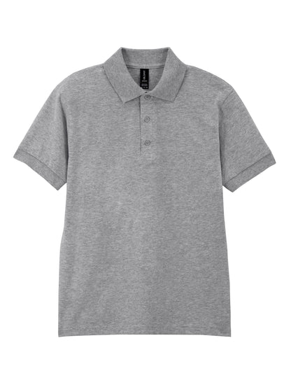 Gildan Adult Jersey Polo DryBlend - Sport Grey - Customisable Polos