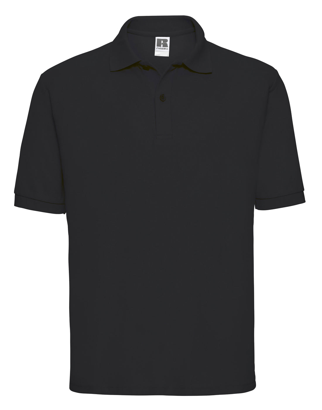 Russell Collection Russell Mens Classic Polycotton Polo 539M - Black - Customisable Polos