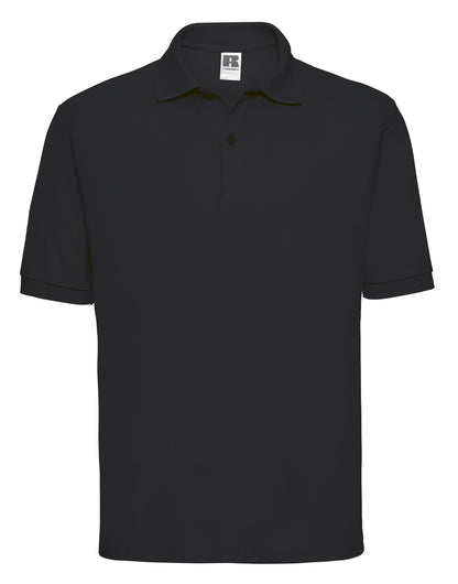 Russell Collection Russell Mens Classic Polycotton Polo 539M - Black - Customisable Polos