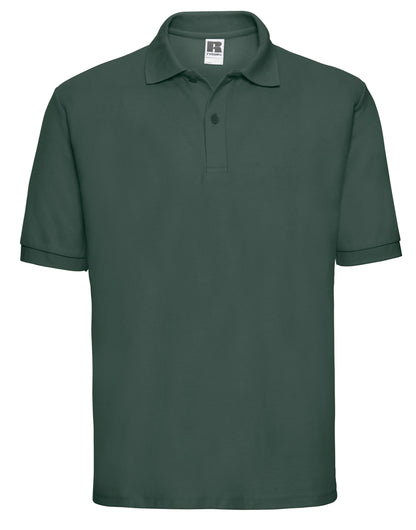 Russell Collection Russell Mens Classic Polycotton Polo 539M - Bottle Green - Customisable Polos