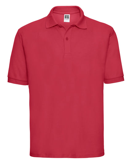 Russell Collection Russell Mens Classic Polycotton Polo 539M - Classic Red - Customisable Polos