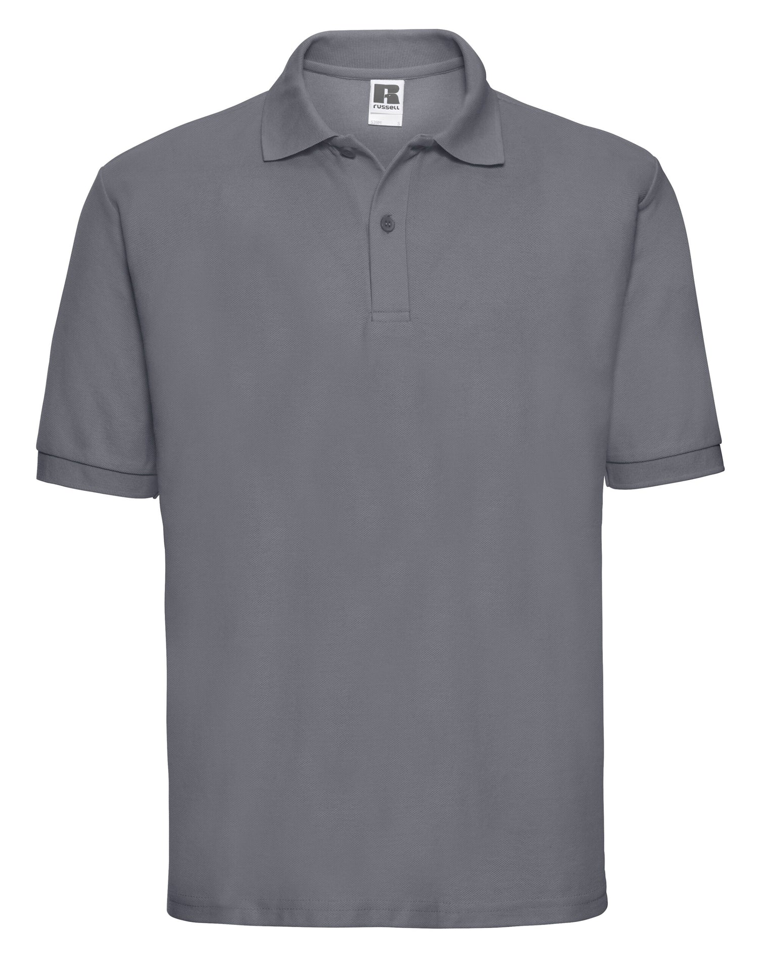Russell Collection Russell Mens Classic Polycotton Polo 539M - Convoy Grey - Customisable Polos