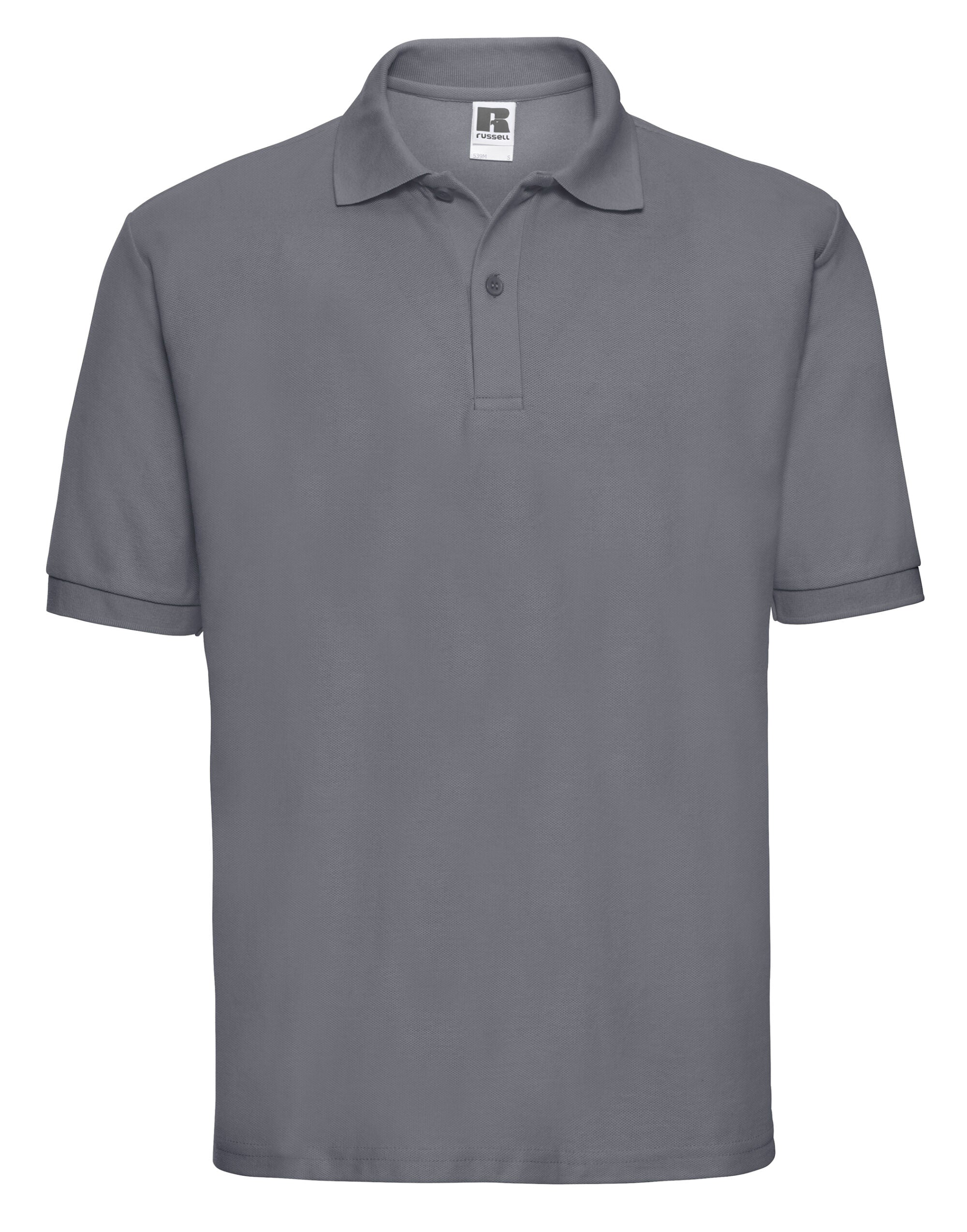 Russell Collection Russell Mens Classic Polycotton Polo 539M - Convoy Grey - Customisable Polos