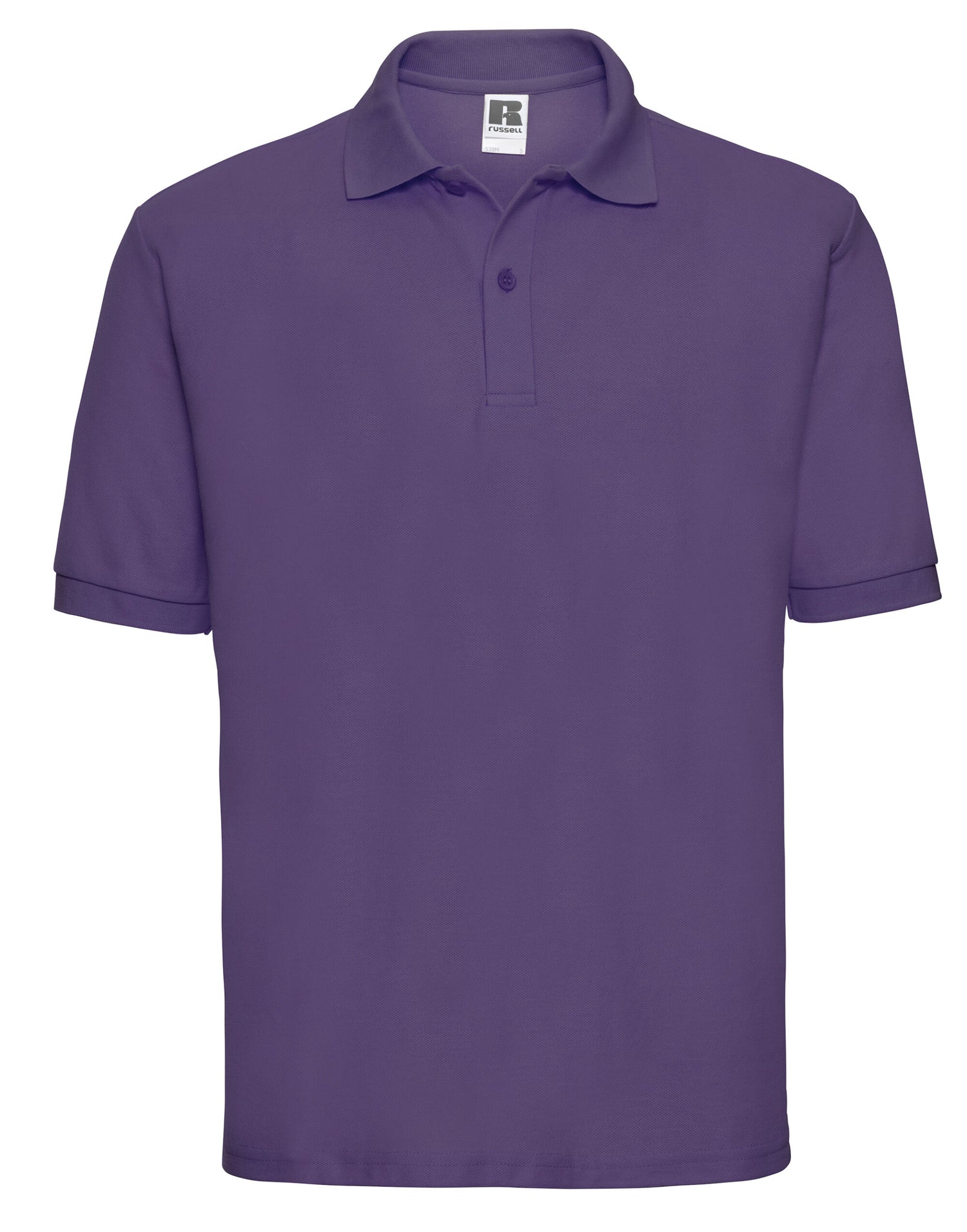 Russell Collection Russell Mens Classic Polycotton Polo 539M - Purple - Customisable Polos