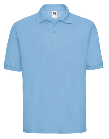 Russell Collection Russell Mens Classic Polycotton Polo 539M - Sky Blue - Customisable Polos