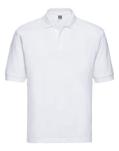 Russell Collection Russell Mens Classic Polycotton Polo 539M - White - Customisable Polos