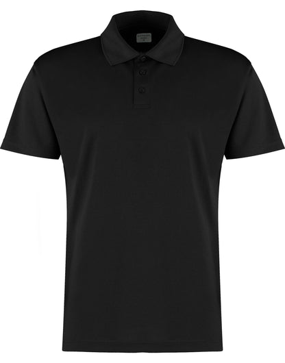 Kustom Kit Mens Cooltex Plus Polo KK455 - Black - Customisable Polos