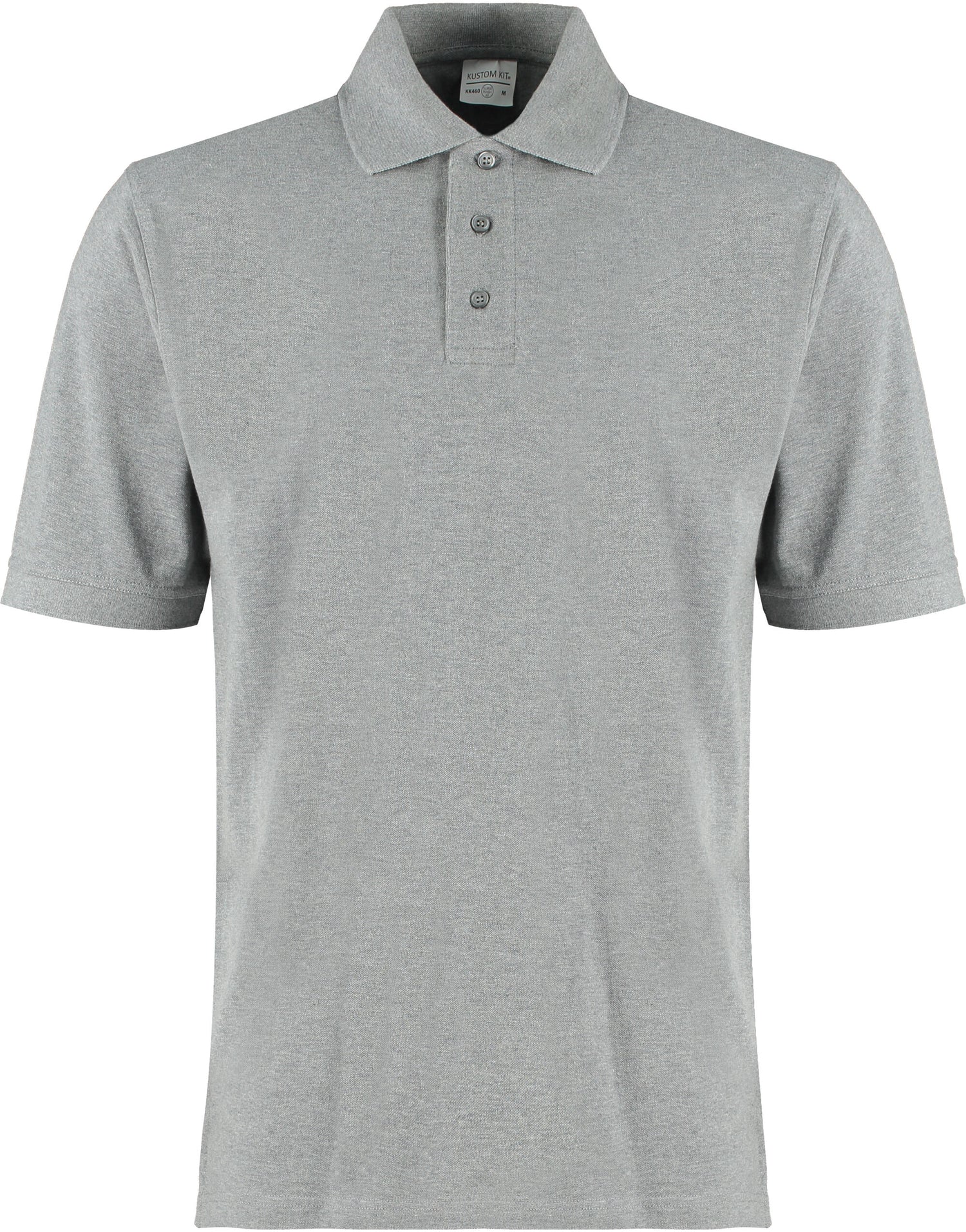 Kustom Kit Cotton Klassic Superwash Polo KK460 - Heather Grey Marl - Customisable Polos