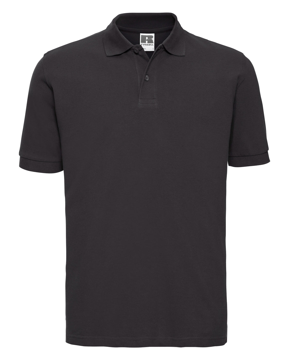 Russell Collection Russell Mens Classic Cotton Polo 569M - Black - Customisable Polos