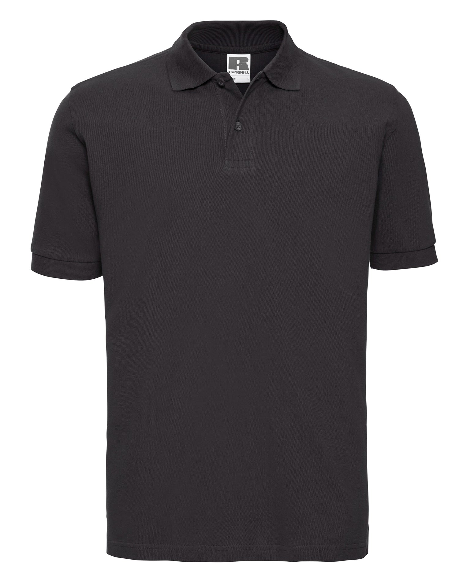 Russell Collection Russell Mens Classic Cotton Polo 569M - Black - Customisable Polos