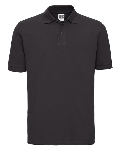 Russell Collection Russell Mens Classic Cotton Polo 569M - Black - Customisable Polos