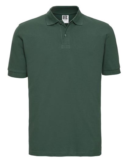 Russell Collection Russell Mens Classic Cotton Polo 569M - Bottle Green - Customisable Polos