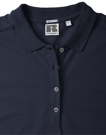 Russell Collection Russell Ladies Fitted Stretch Polo 566F - - Customisable Polos
