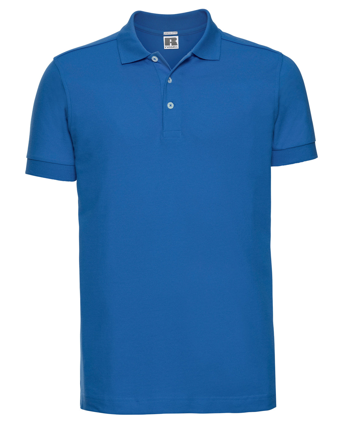 Russell Collection Russell Mens Fitted Stretch Polo 566M - Azure Blue - Customisable Polos