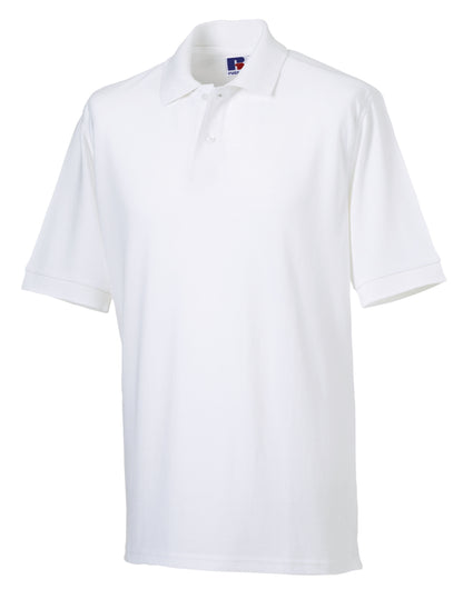 Russell Collection Russell Mens Classic Cotton Polo 569M - White - Customisable Polos