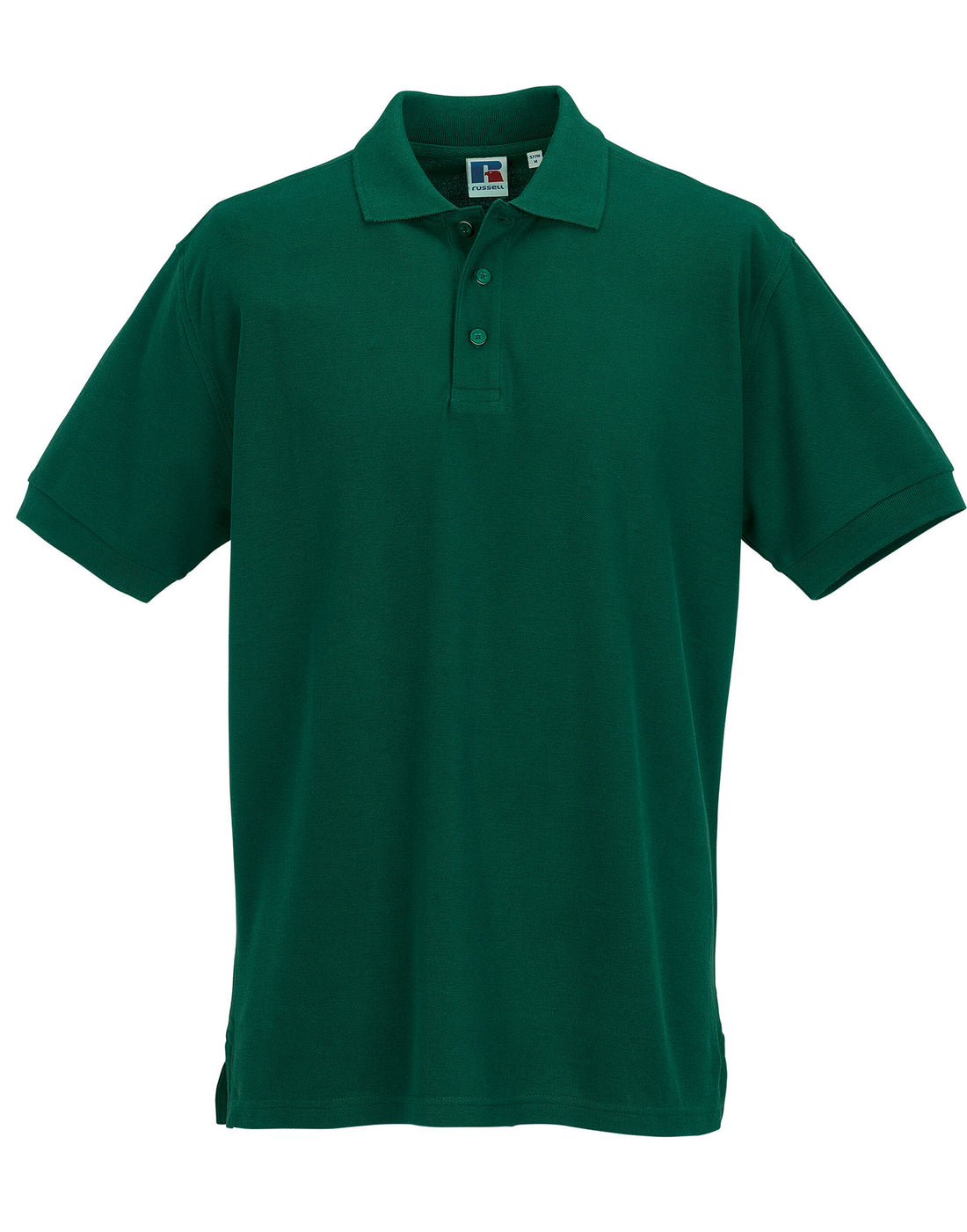 Russell Collection Russell Mens Ultimate Cotton Polo 577M - Bottle Green - Customisable Polos