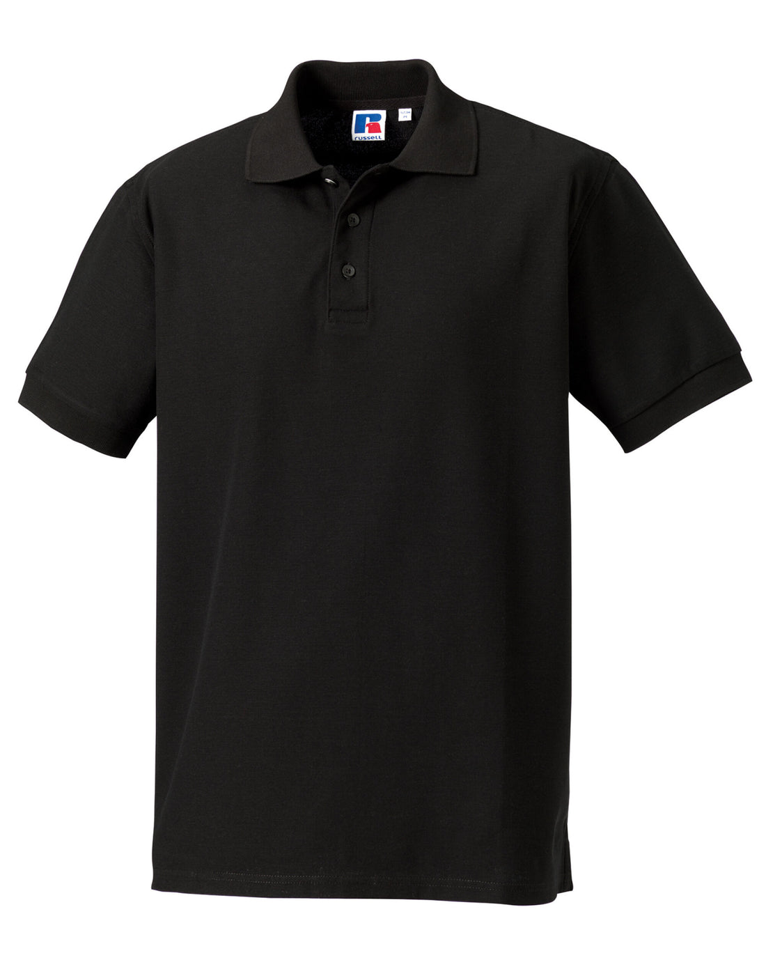 Russell Collection Russell Mens Ultimate Cotton Polo 577M - Black - Customisable Polos