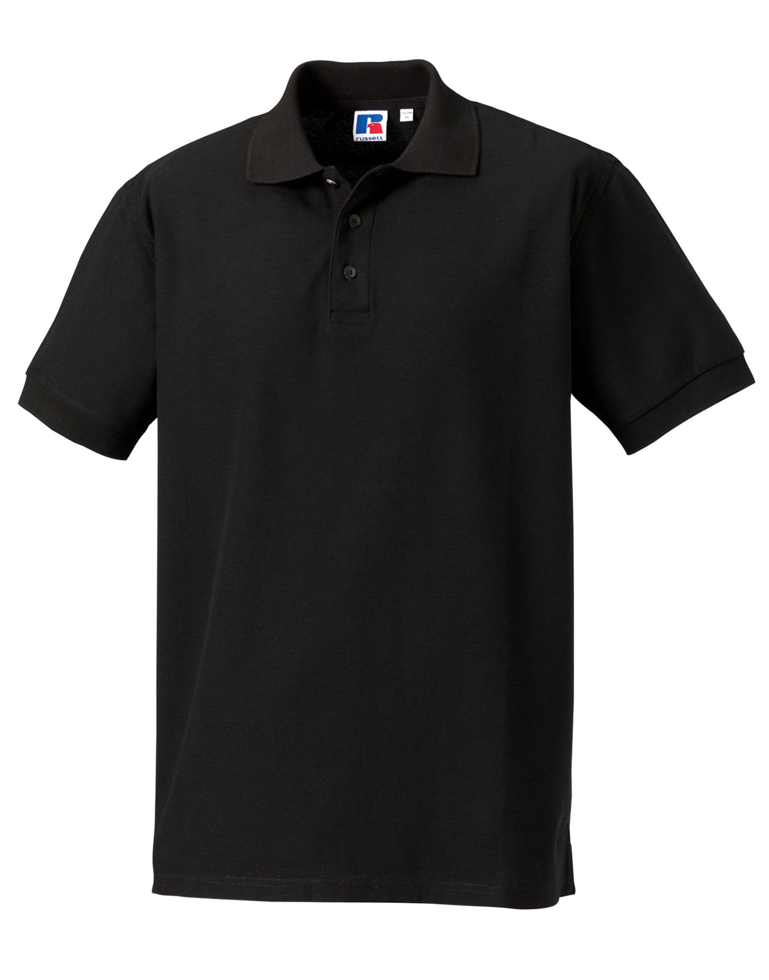 Russell Collection Russell Mens Ultimate Cotton Polo 577M - Black - Customisable Polos