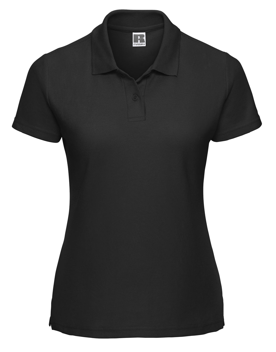 Russell Collection Russell Ladies Classic Polycotton Polo 539F - Black - Customisable Polos